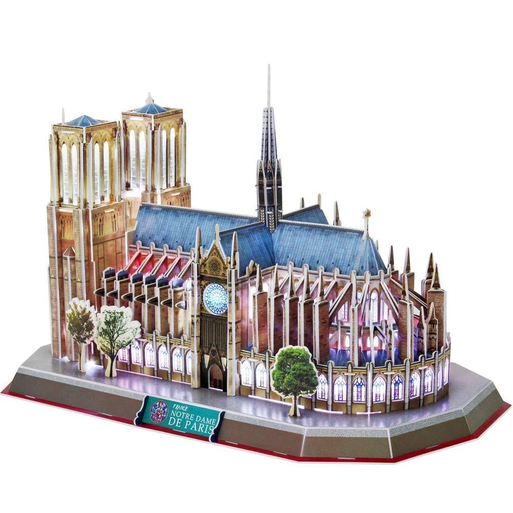 Puzzle 3D dėlionė CubicFun Notre Dame De Paris (su LED apšvietimu) 149 d.