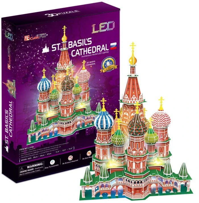 CubicFun 3D dėlionė „Šv. Bazilio katedra“ (LED)