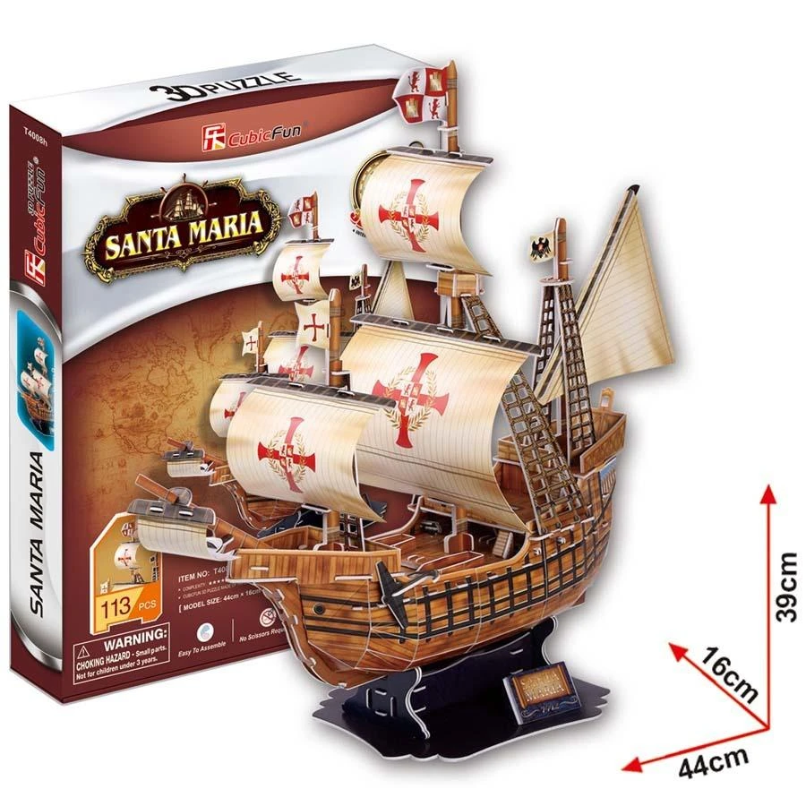CUBICFUN 3D dėlionė „Laivas Santa Maria“