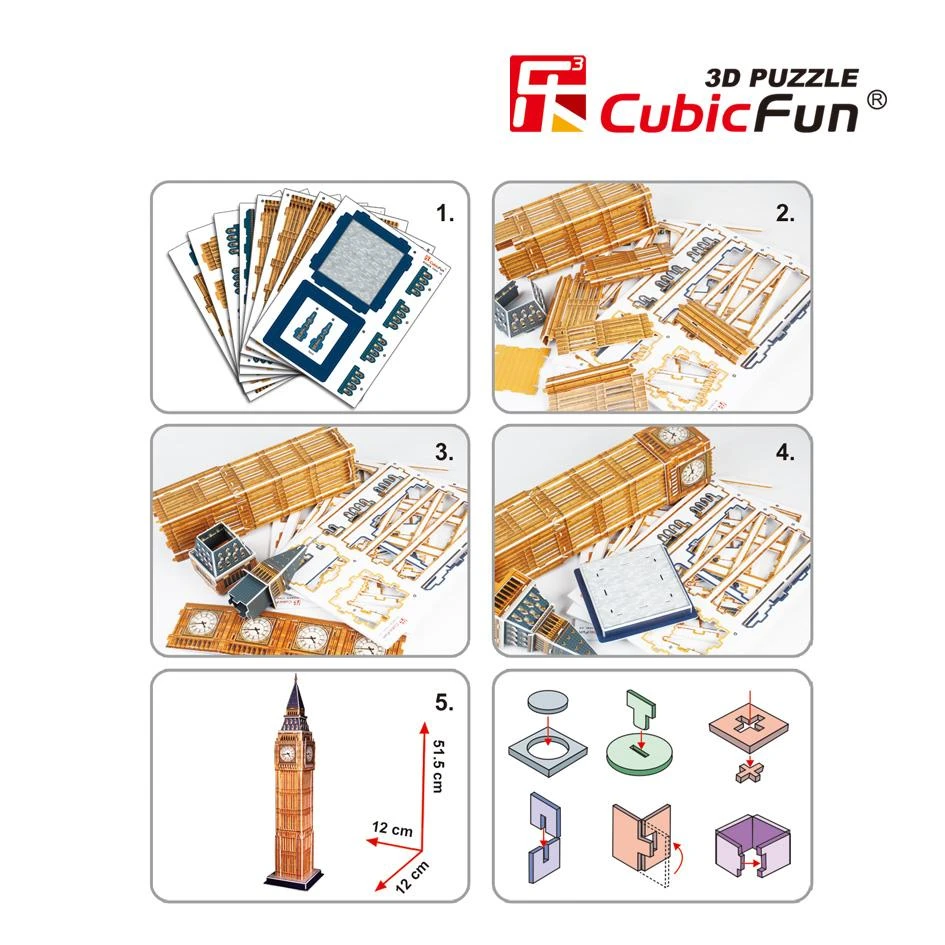CUBICFUN 3D dėlionė „Didysis Benas“