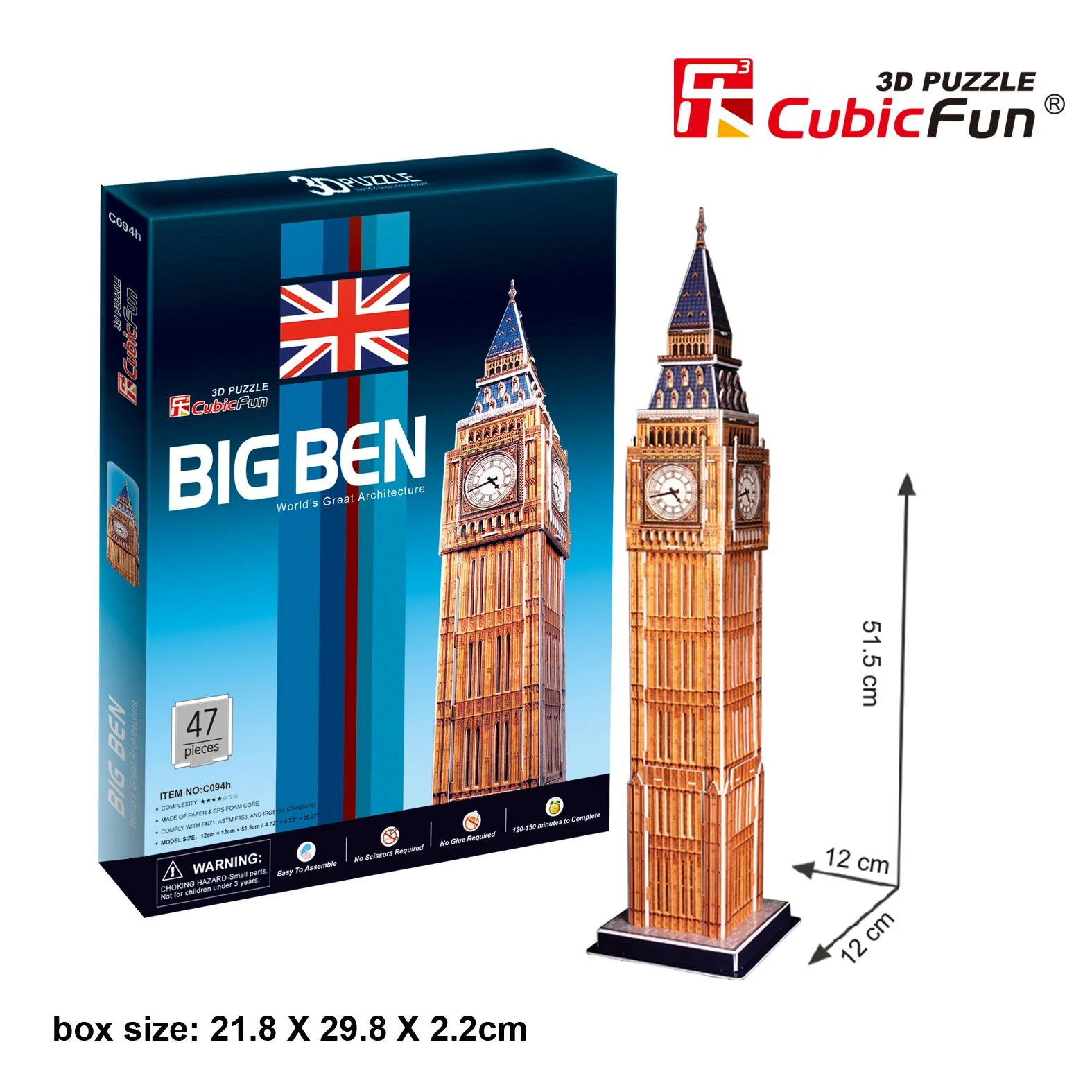 CUBICFUN 3D dėlionė „Didysis Benas“
