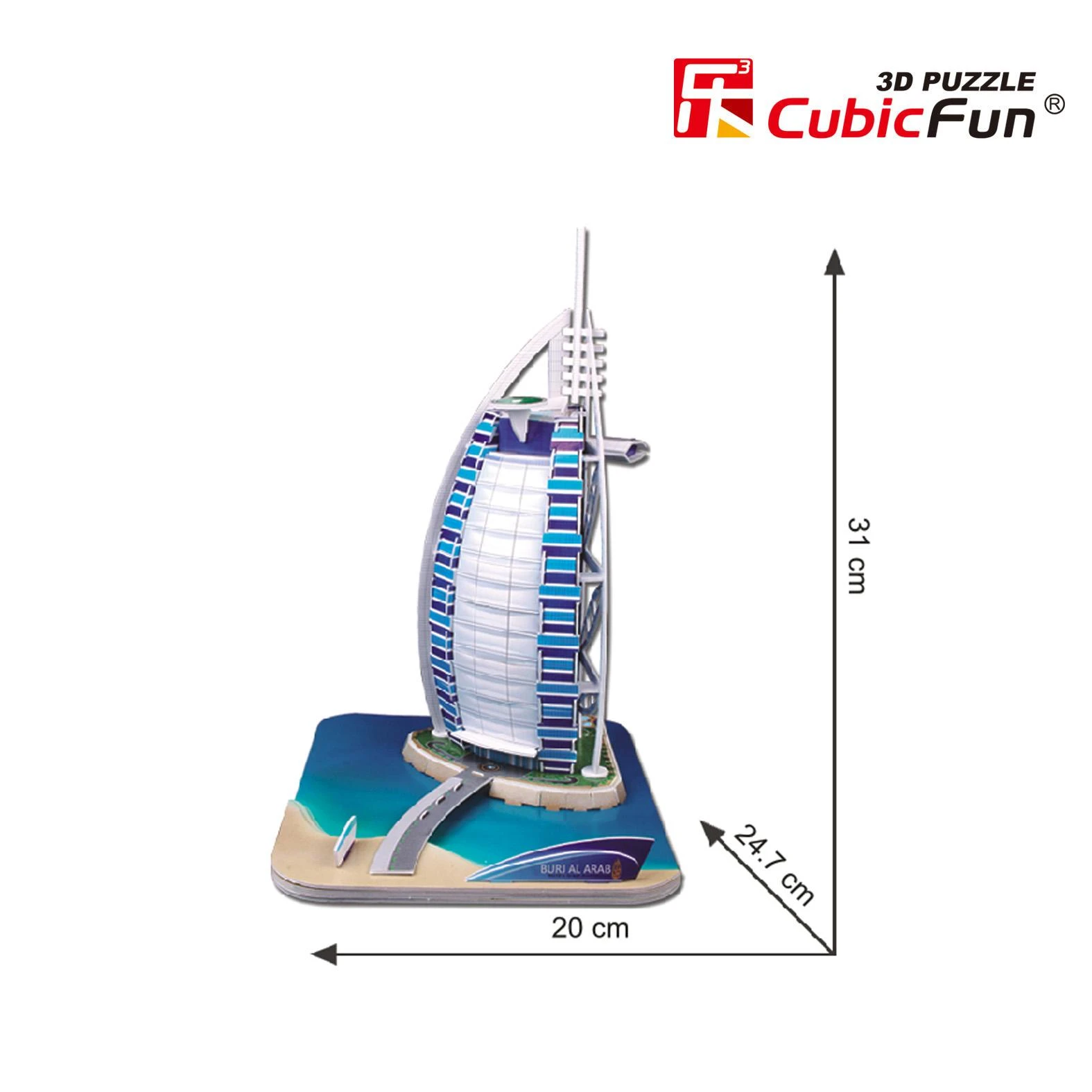 CUBICFUN 3D dėlionė „Viešbutis Burj al-Arab“