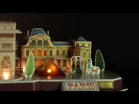 CUBICFUN City Line 3D dėlionė su LED (didelė)„Paryžius"