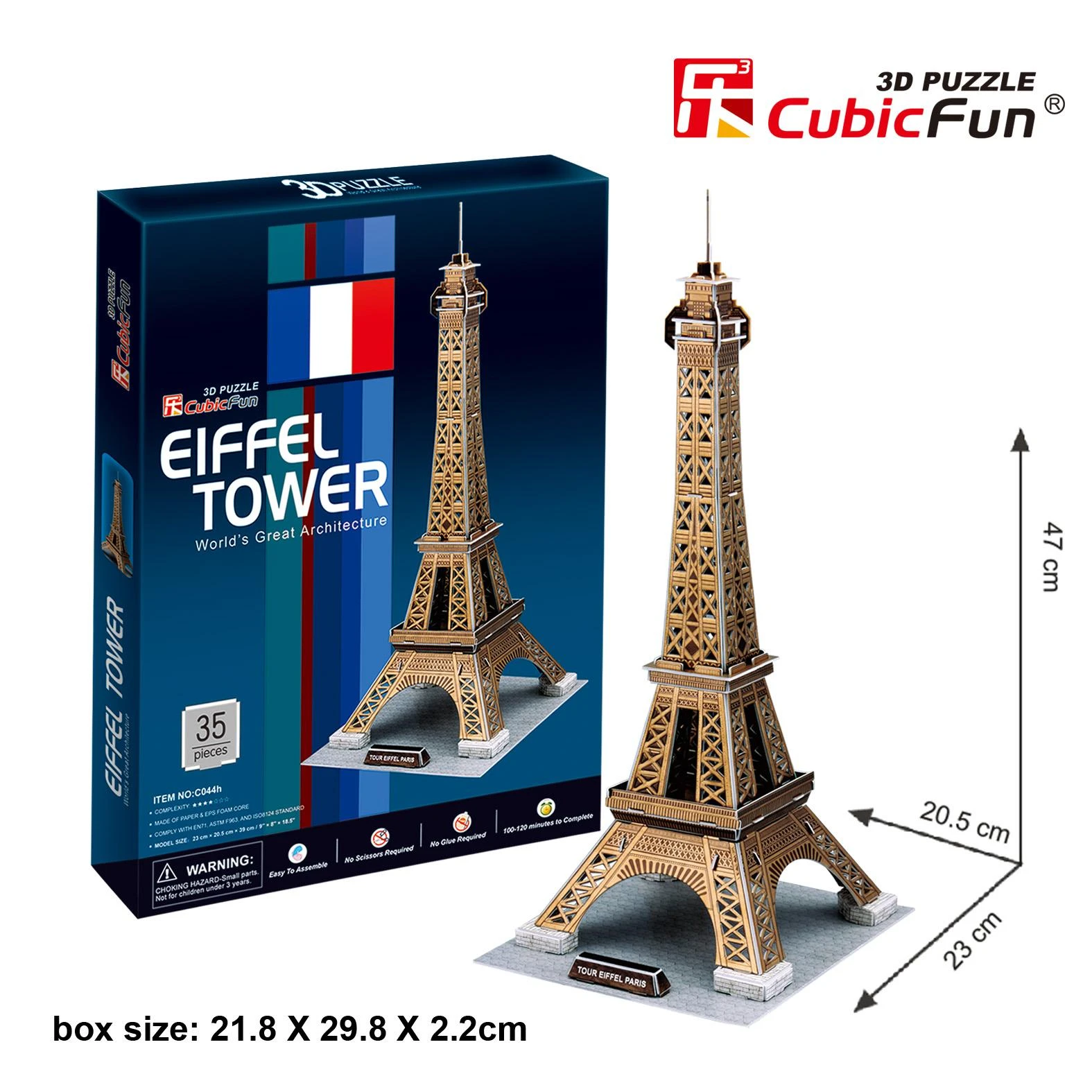 CUBICFUN 3D dėlionė „Eifelio bokštas“