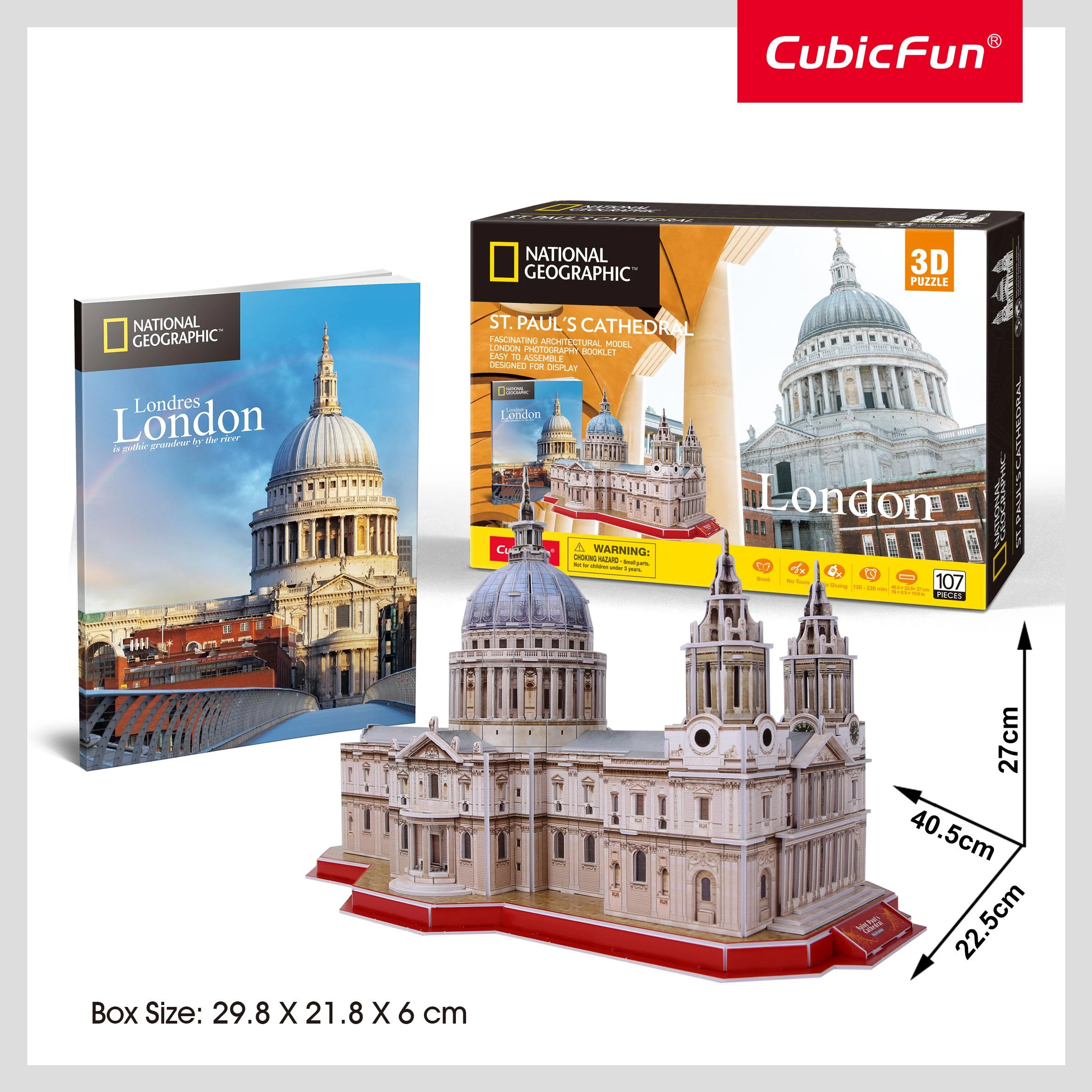 CUBICFUN 3D dėlionė „Švento Pauliaus katedra“