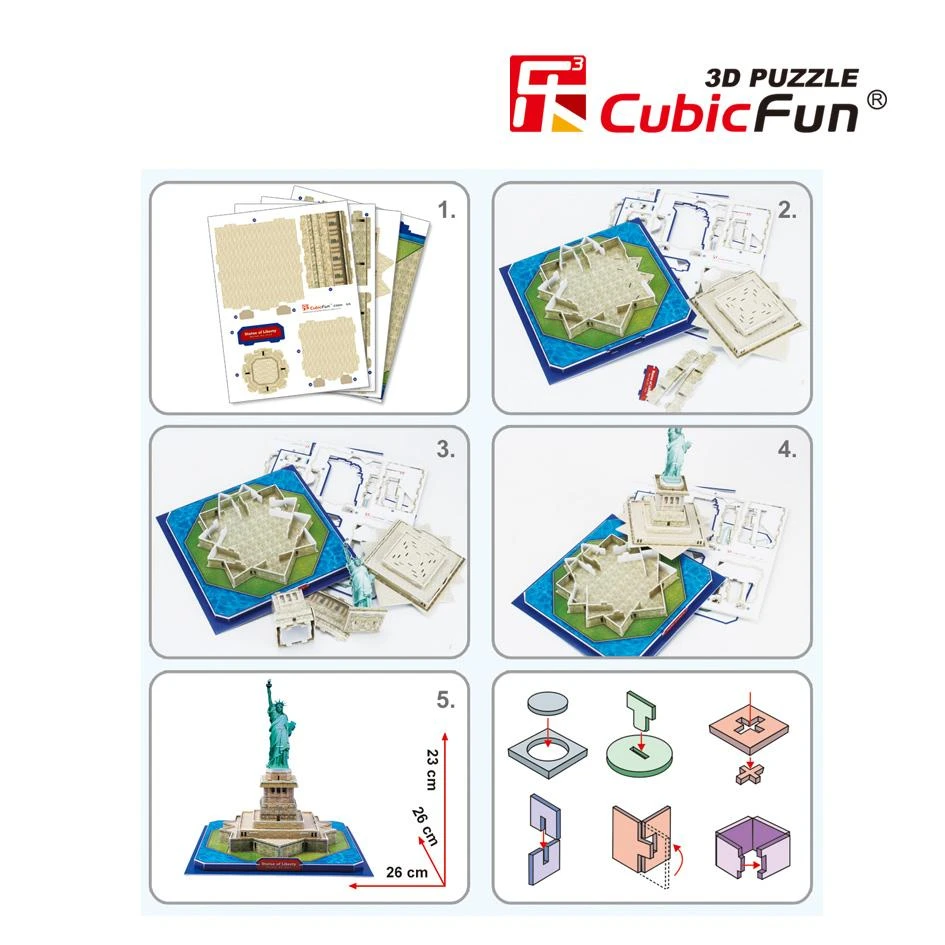 CUBICFUN 3D dėlionė „Laisvės statula“