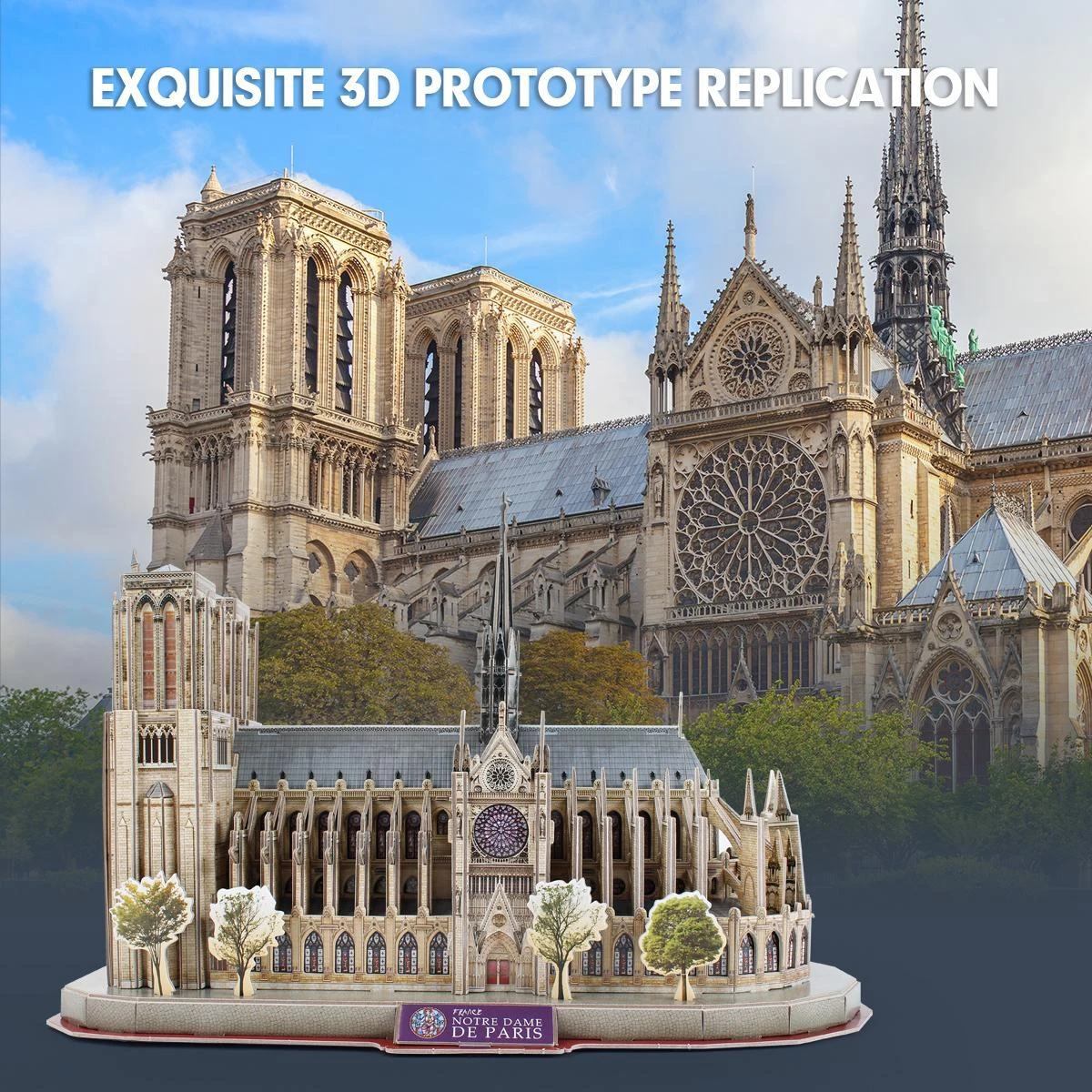 CUBICFUN 3D dėlionė iš serijos „National Geographic“ - „Noterdamo katedra“