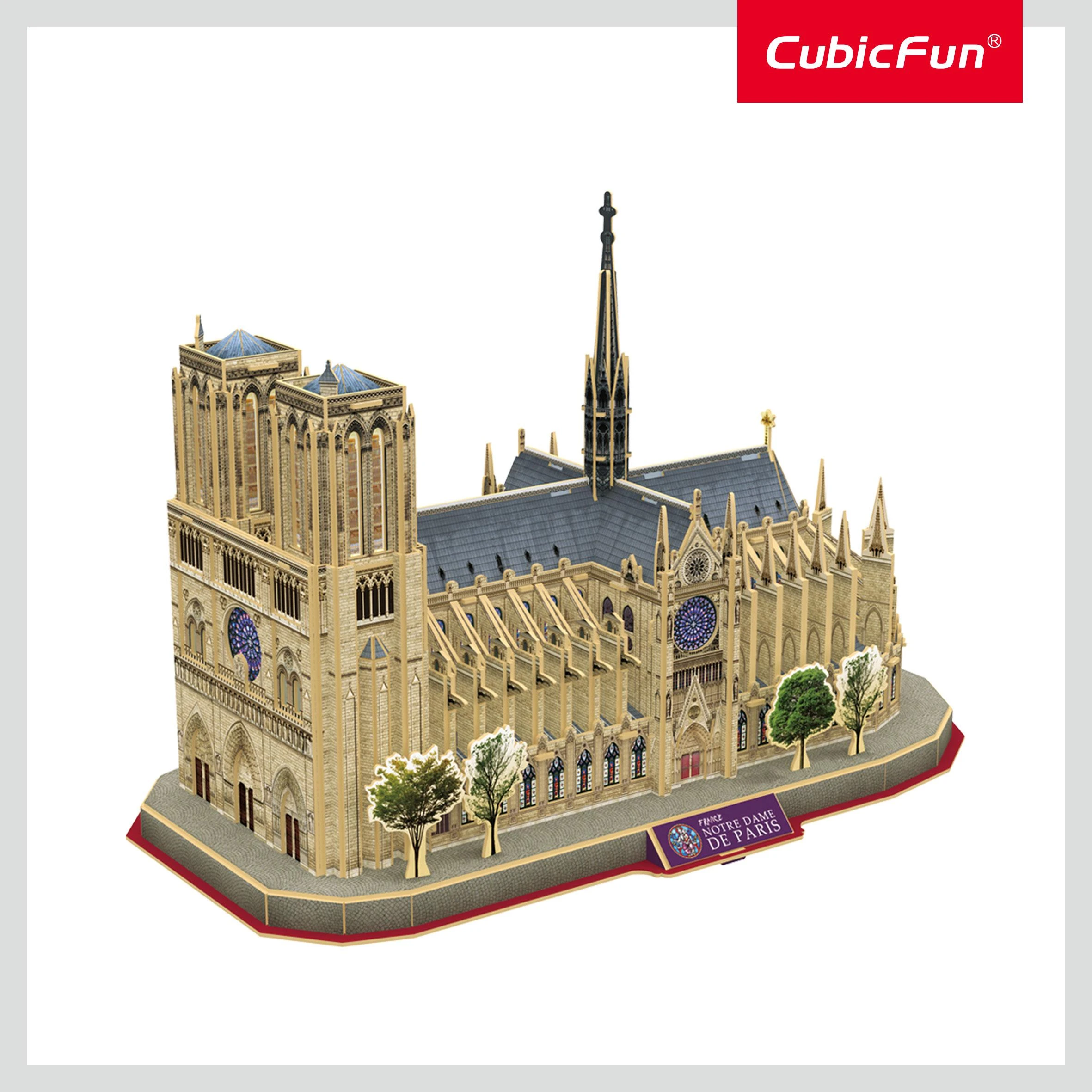 CUBICFUN 3D dėlionė iš serijos „National Geographic“ - „Noterdamo katedra“