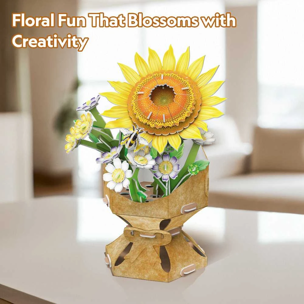 CubicFun 3D dėlionė - saulėgrąžų puokštė