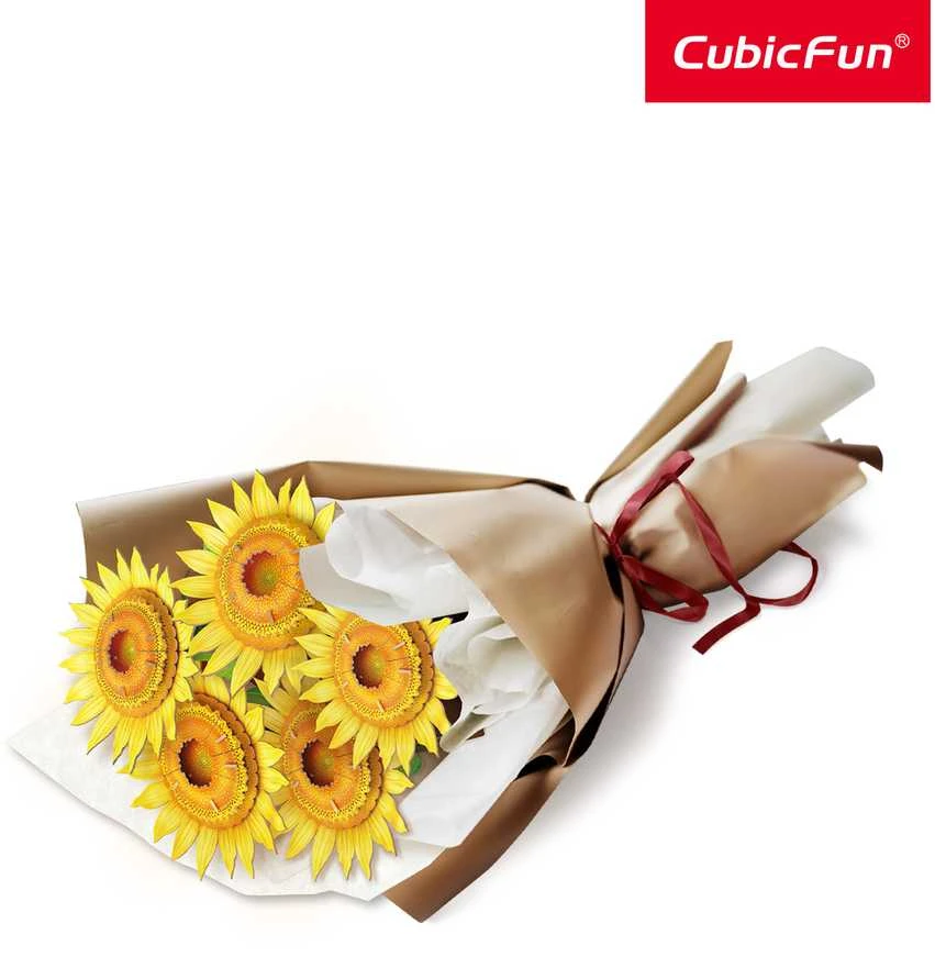 CUBIC FUN CUBICFUN 3D dėlionė „Saulėgrąžų puokštė“