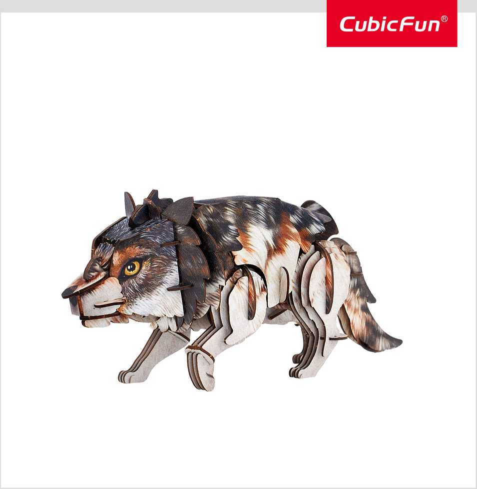 CUBIC FUN CUBICFUN NG 3D dėlionė „Pilkasis vilkas“