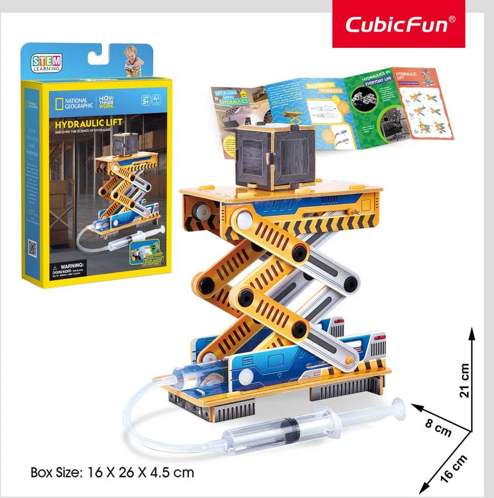 Dėlionė CubicFun CUBIC FUN National Geographic 3D-palapeli "Hidraulinis Keltuvas"