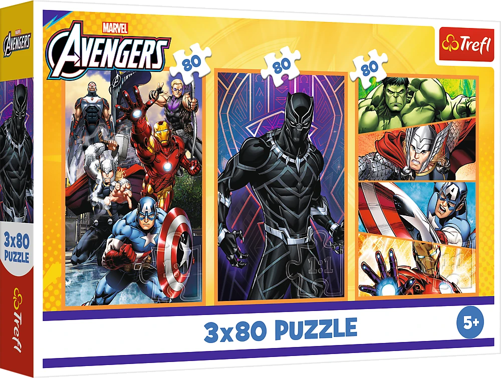 Trefl Dėlionė 3x80 vnt. - Marvel