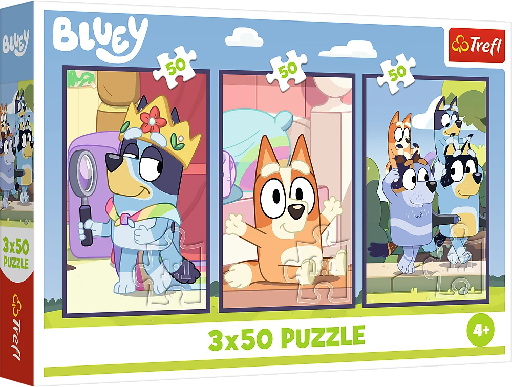 Trefl Dėlionė 3x50 vnt. - Bluey