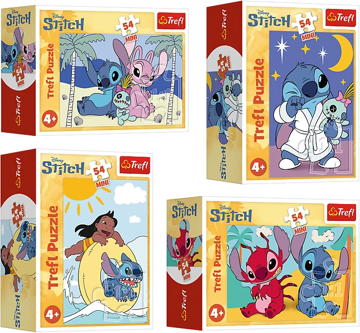 Dėlionė TREFL DISNEY STITCH 4 dėlionių rinkinys „Lilo&Stitch“