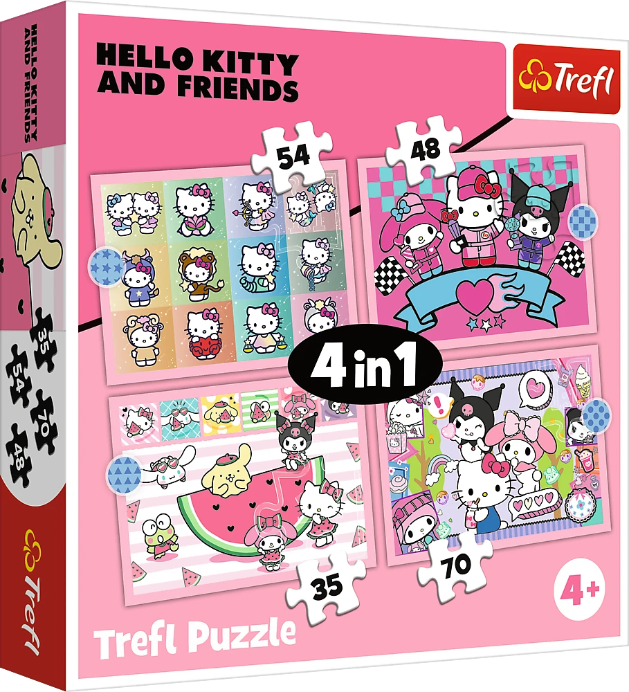 Dėlionė TREFL HELLO KITTY 4 dėlionių rinkinys