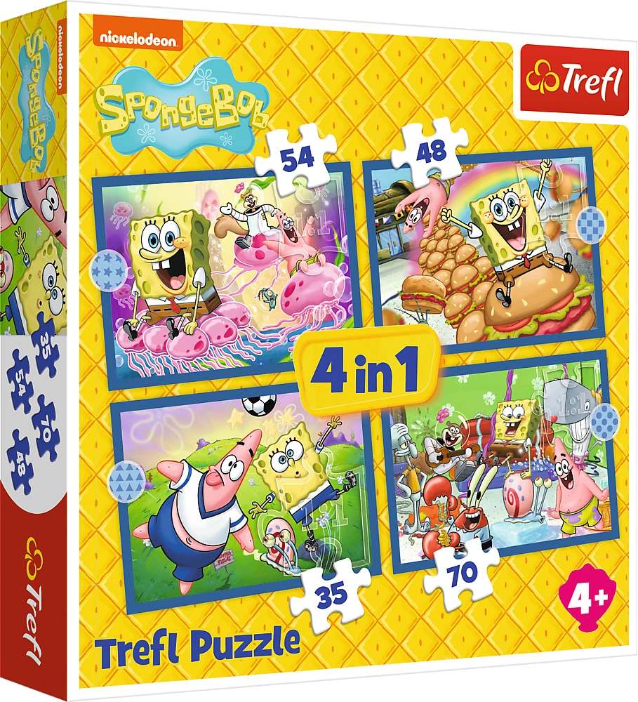 Dėlionė TREFL SPONGEBOB 4 dėlionių rinkinys