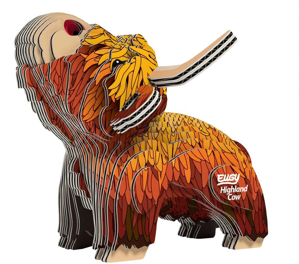 Dėlionė EUGY 3D kartoninis modelis „Aukštikalnių karvė“