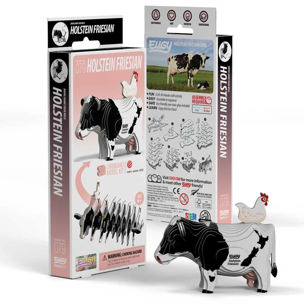 EUGY 3D kartoninis modelis „Holšteino karvė“