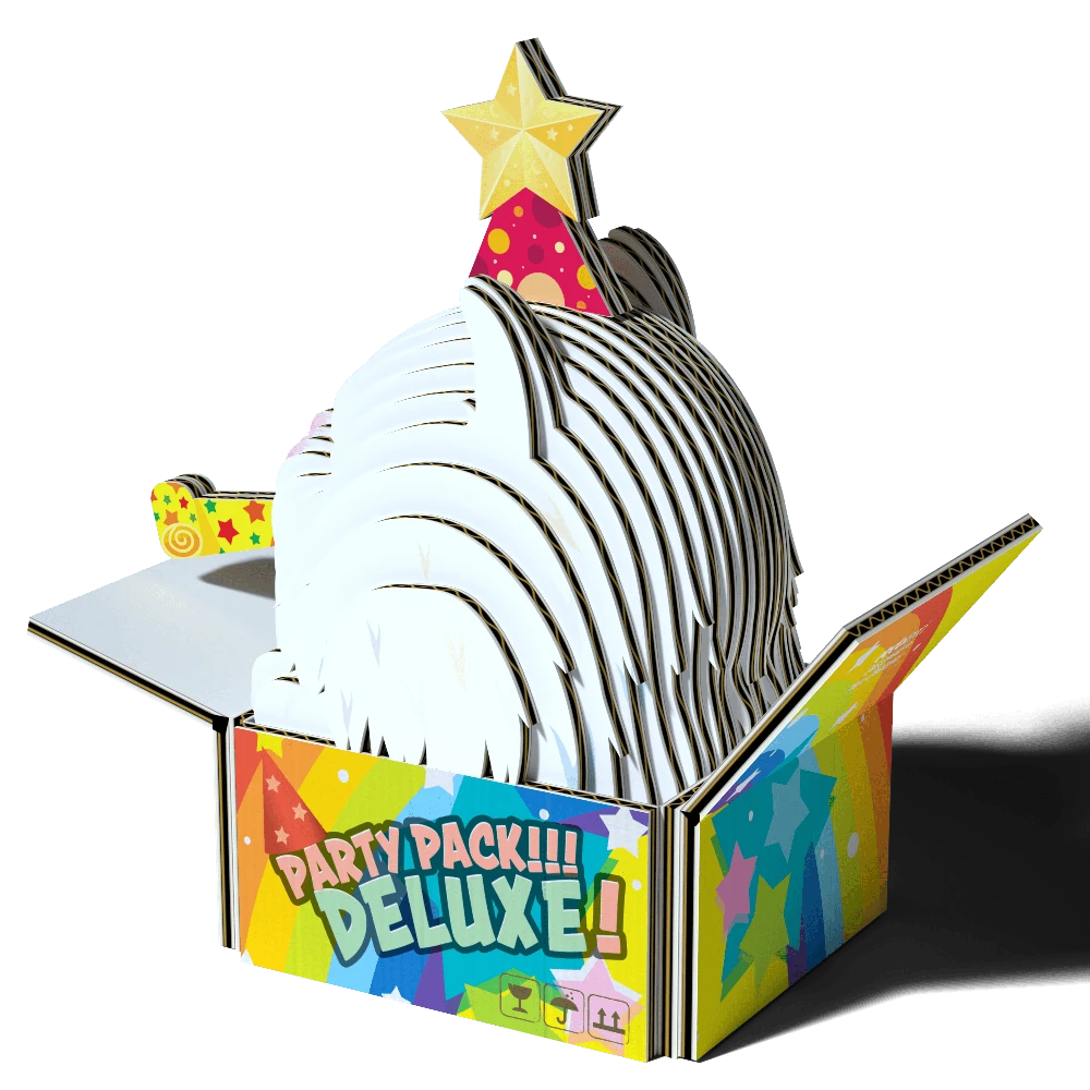 Dėlionė EUGY 3D kartoninis modelis „Kačiukas Cottonball“