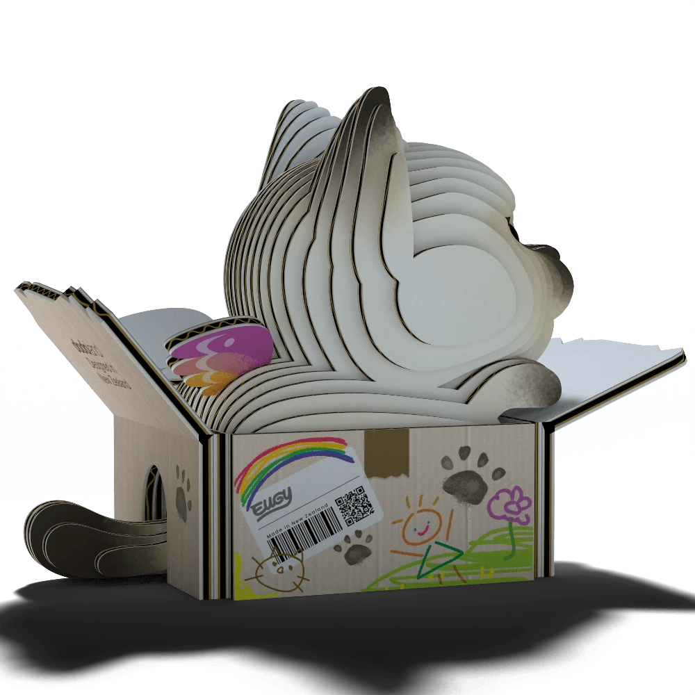 Dėlionė EUGY 3D kartoninis modelis „Kačiukas Mocha“