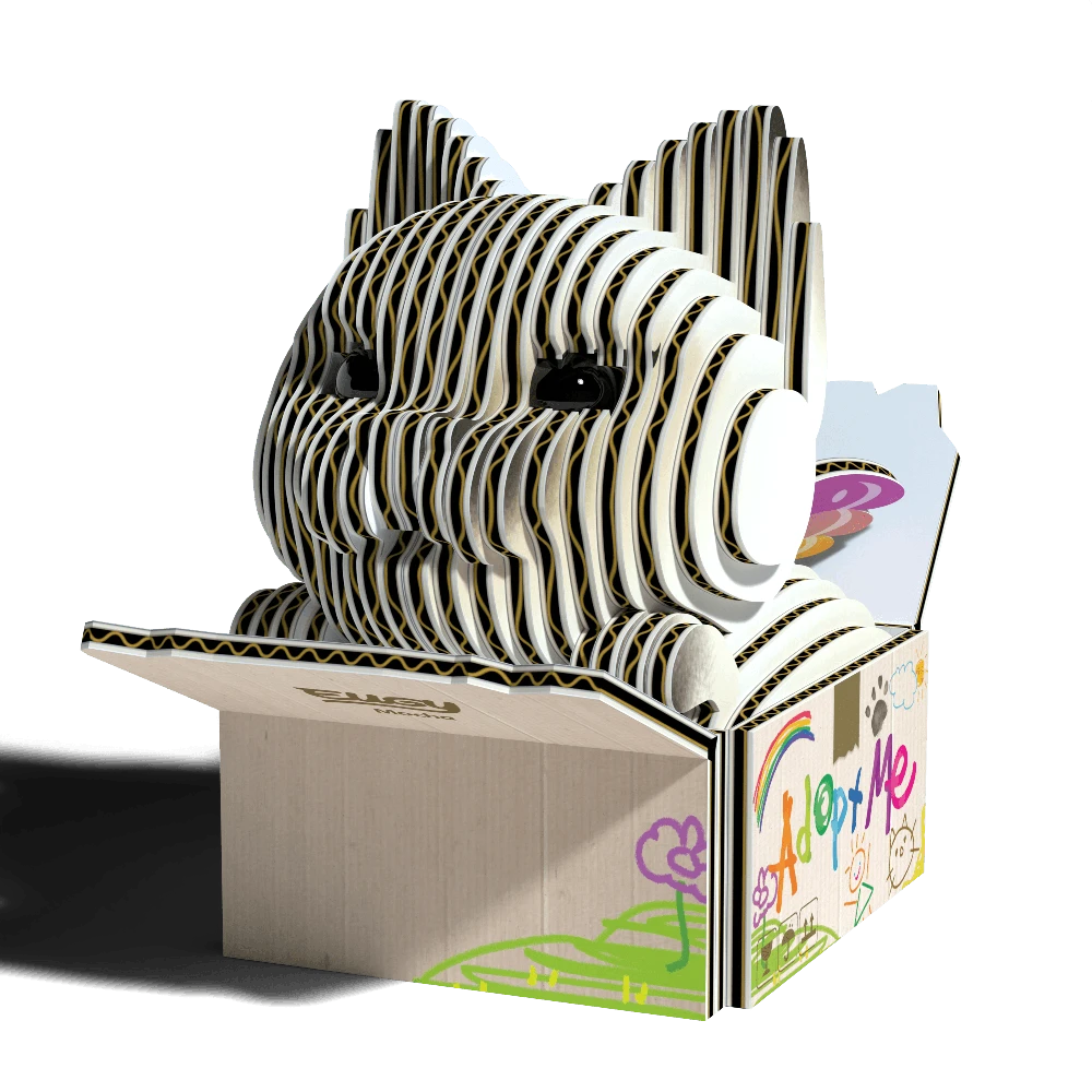 Dėlionė EUGY 3D kartoninis modelis „Kačiukas Mocha“