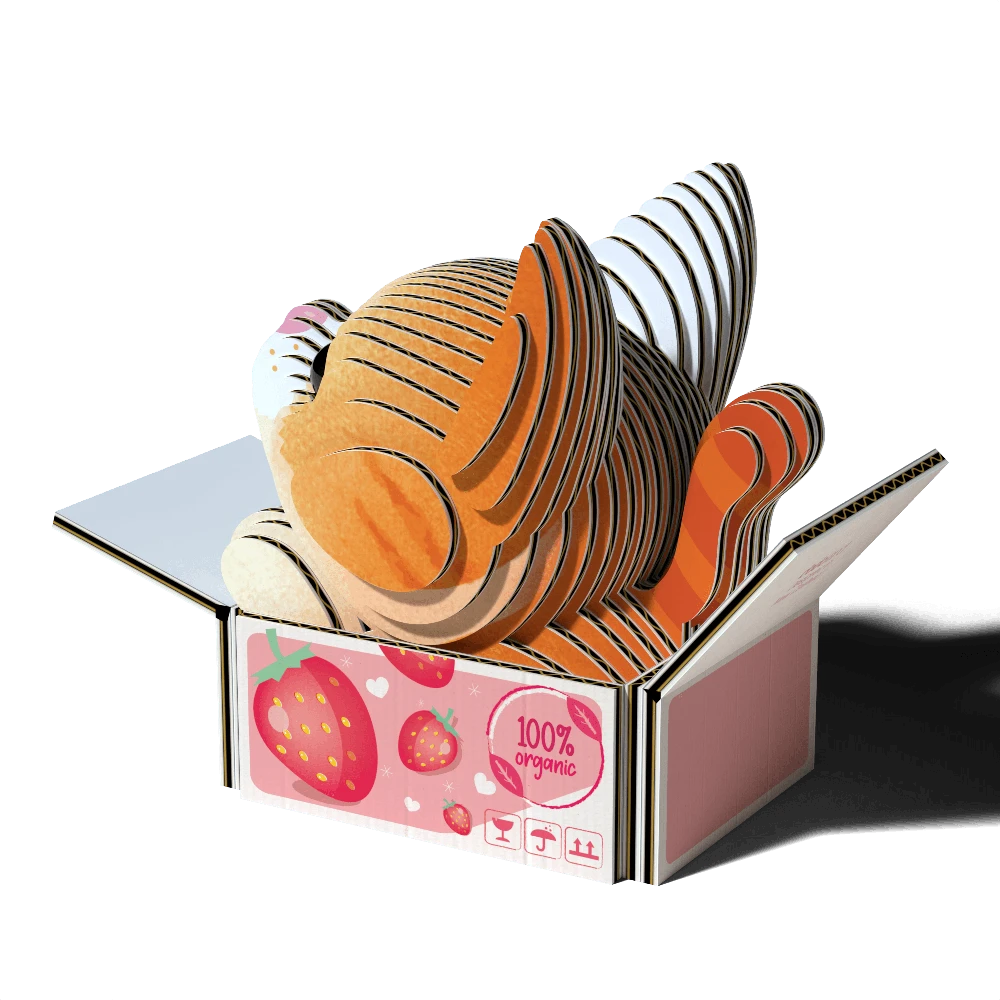Dėlionė EUGY 3D kartoninis modelis „Kačiukas Pumpkin“