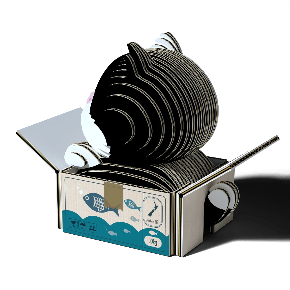 Dėlionė EUGY 3D kartoninis modelis „Kačiukas Tuxedo“