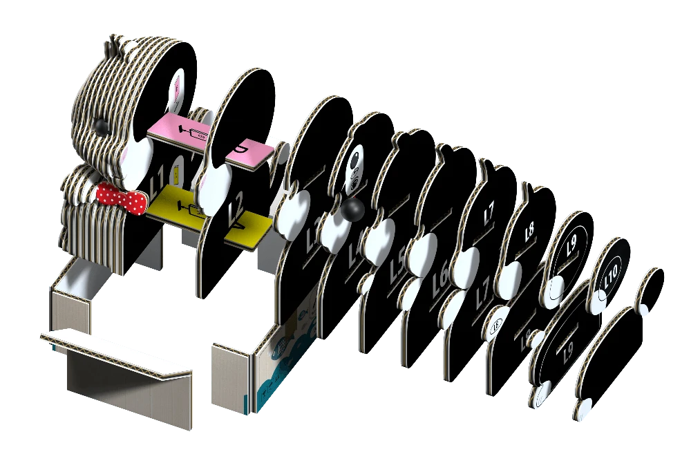 Dėlionė EUGY 3D kartoninis modelis „Kačiukas Tuxedo“