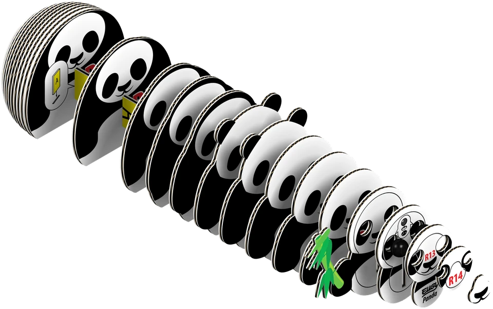 Dėlionė EUGY 3D kartoninis modelis „Panda“
