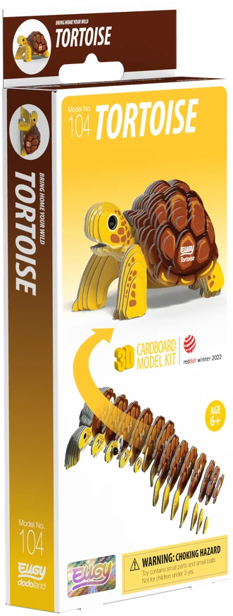 Dėlionė EUGY 3D kartoninis modelis „Sausumos vėžlys“