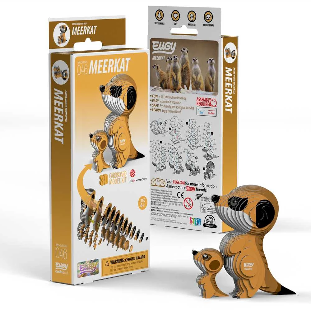 Dėlionė EUGY 3D kartoninis modelis „Surikatos“
