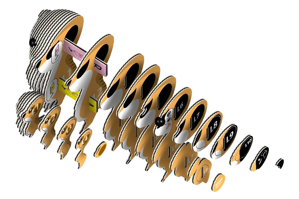 Dėlionė EUGY 3D kartoninis modelis „Surikatos“