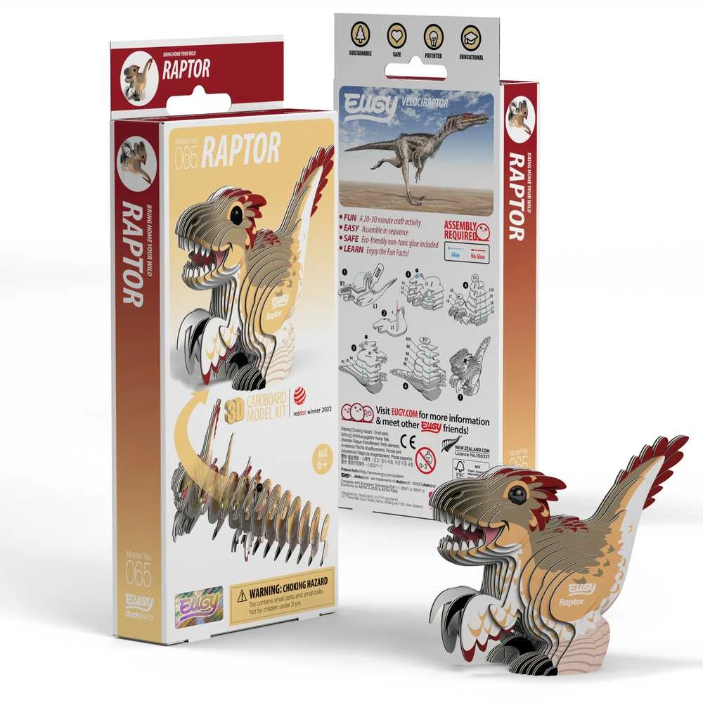 Dėlionė EUGY 3D kartoninis modelis „Velociraptorius“