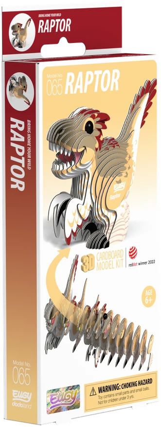 Dėlionė EUGY 3D kartoninis modelis „Velociraptorius“