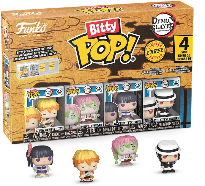 FUNKO Bitty POP! Figūrėlių rinkinys: Demon Slayer, ~2.3 cm (4 vnt.)