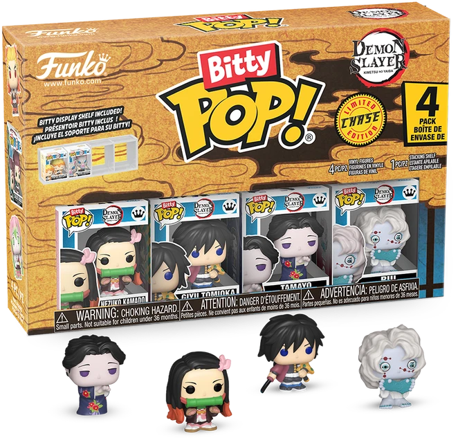 FUNKO Bitty POP! Figūrėlių rinkinys: Demon Slayer, ~2.3 cm (4 vnt.)