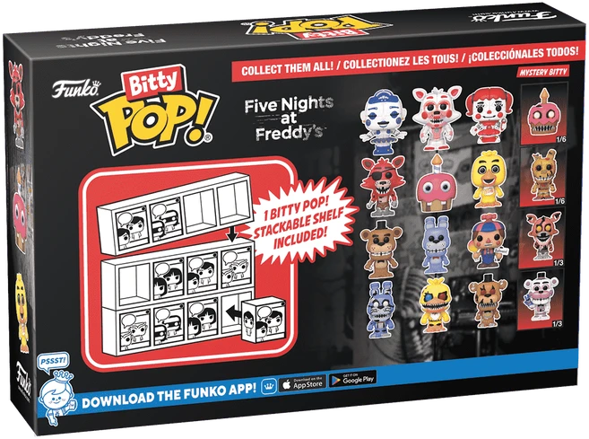 FUNKO Bitty POP! Figūrėlių rinkinys: Five Nights at Freddy´s, ~3 cm (4 vnt.)