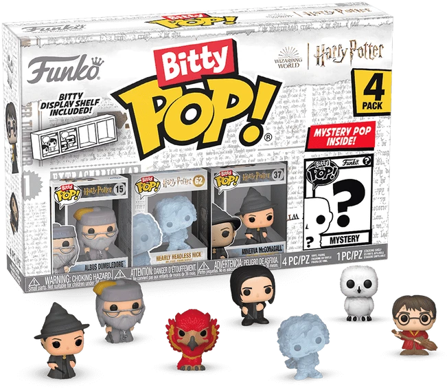 FUNKO Bitty POP! Figūrėlių rinkinys: Harry Potter, ~2.3 cm (4 vnt.)