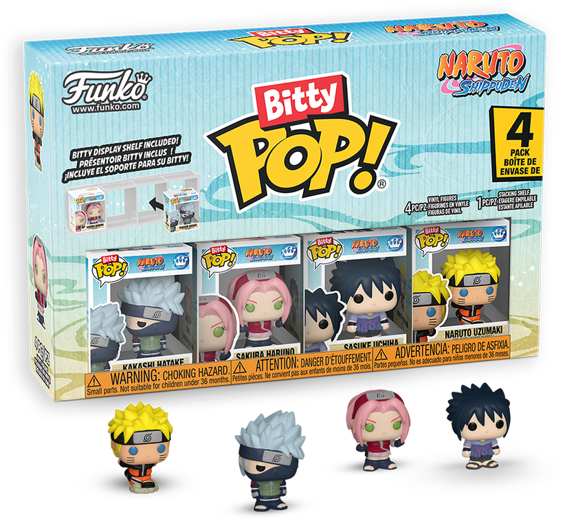 FUNKO Bitty POP! Figūrėlių rinkinys: Naruto, ~2.3 cm (4 vnt.)