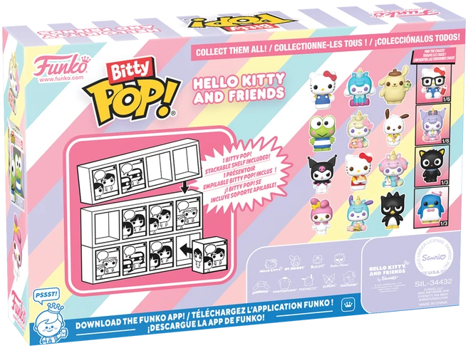 FUNKO Bitty POP! Figūrėlių rinkinys: Sanrio - Hello Kitty, ~3 cm (4 vnt.)