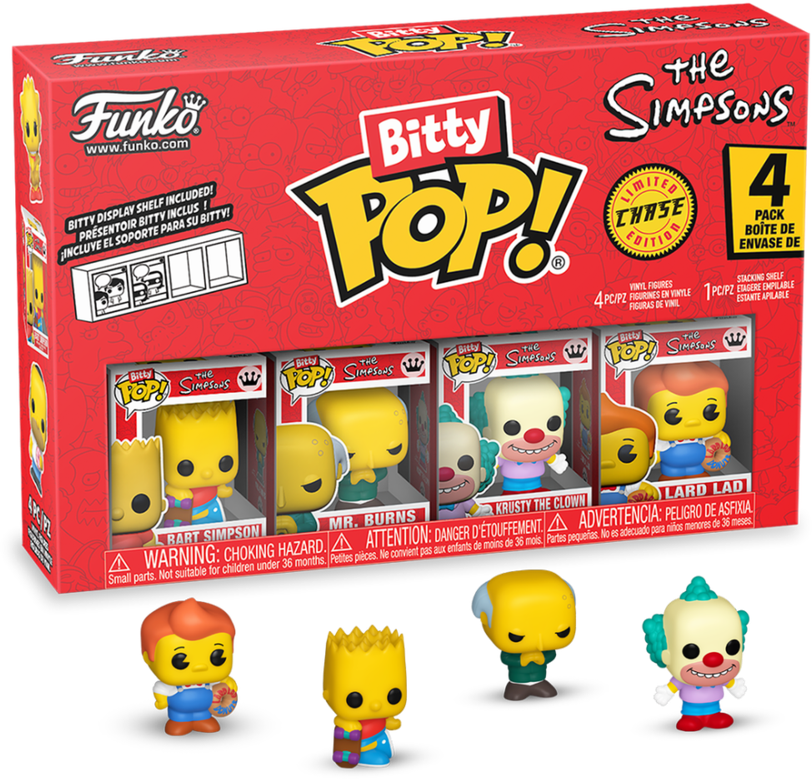 FUNKO Bitty POP! Figūrėlių rinkinys: The Simpsons, ~2.3 cm (4 vnt.)
