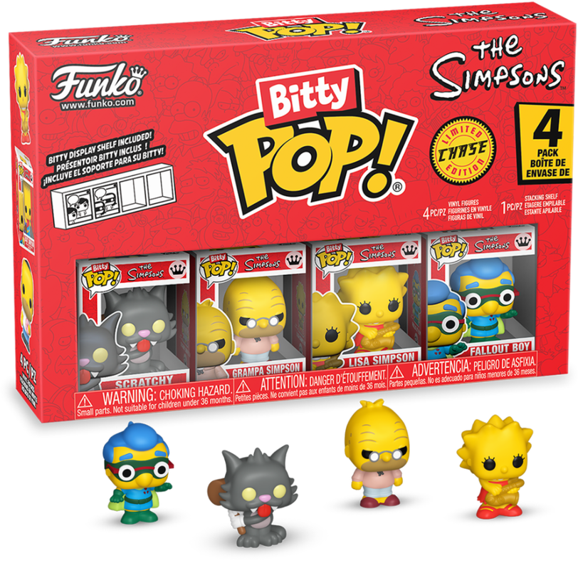 FUNKO Bitty POP! Figūrėlių rinkinys: The Simpsons, ~2.3 cm (4 vnt.)