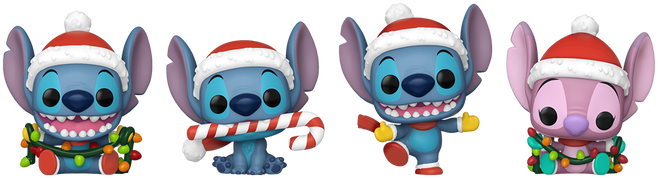 FUNKO POP! Vinilinių figūrėlių rinkinys: Lilo & Stitch: Happy Holidays, ~4 cm (4 vnt.) aprašymas - Prekės nuotrauka