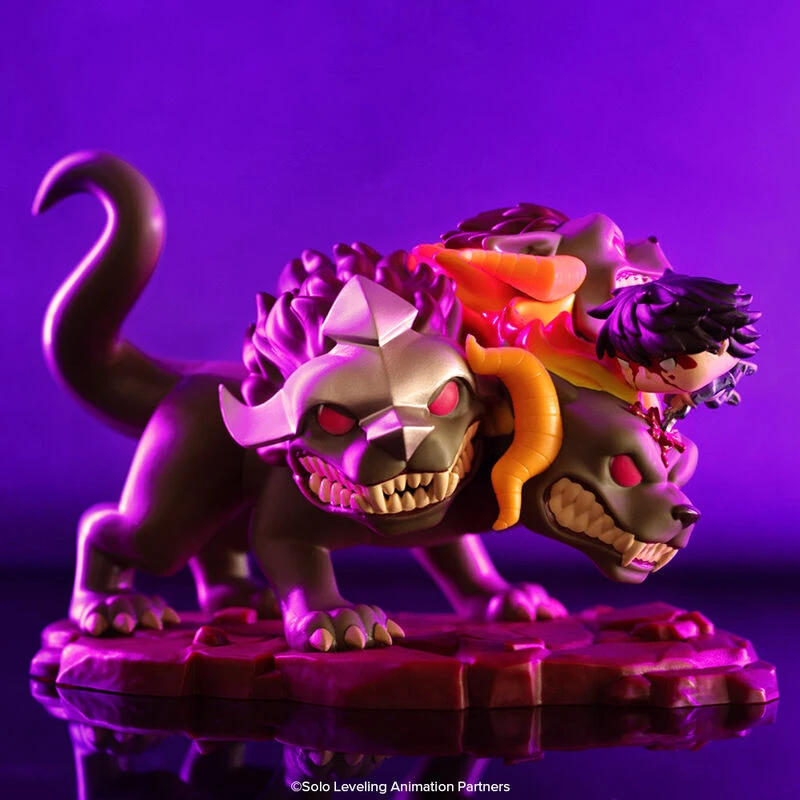 FUNKO POP! Vinilinė figūrėlė: Solo Leveling - Sung Jinwoo vs. Cerberus, 9 cm