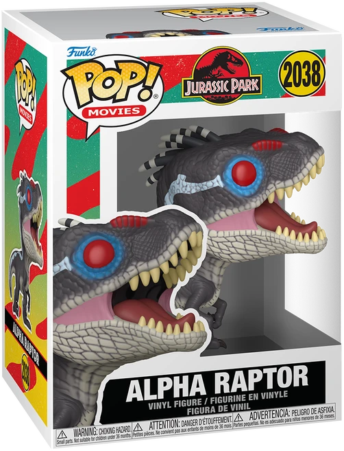 FUNKO POP! Vinilinė figūrėlė: Jurassic Park - Alpha Raptor, ~9 cm