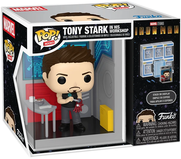FUNKO POP! Vinilinė figūrėlė: Marvel - Tony Stark in His Workshop, 9 cm