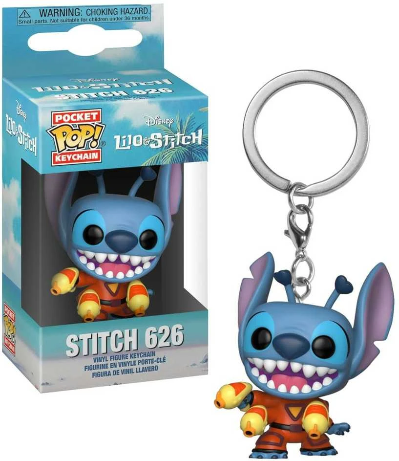 FUNKO POP! Raktų pakabutis: Disney: Lilo & Stitch - Stičas, 10 cm aprašymas - Prekės nuotrauka