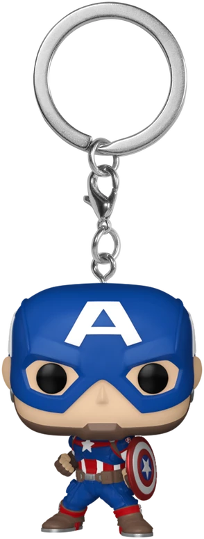FUNKO POP! Raktų pakabutis: Marvel - Kapitonas Amerika, 10 cm