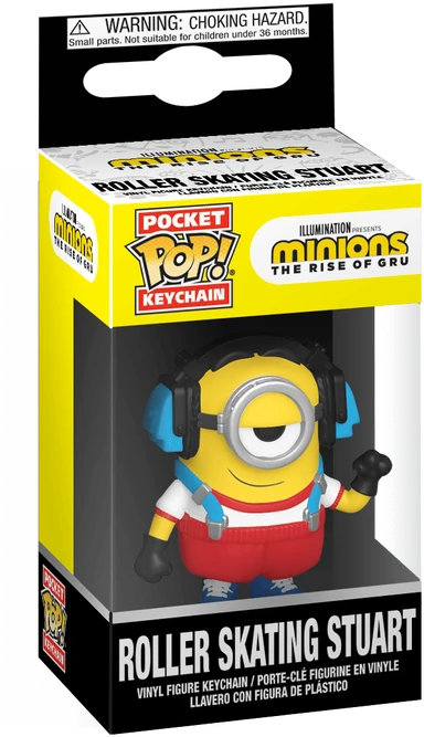 FUNKO POP! Raktų pakabutis: Minions 2 - Roller Skating Stuart, ~10 cm